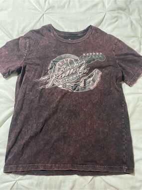 Disney Men's Rock Roller Graphic Tee - Washed Burgundy